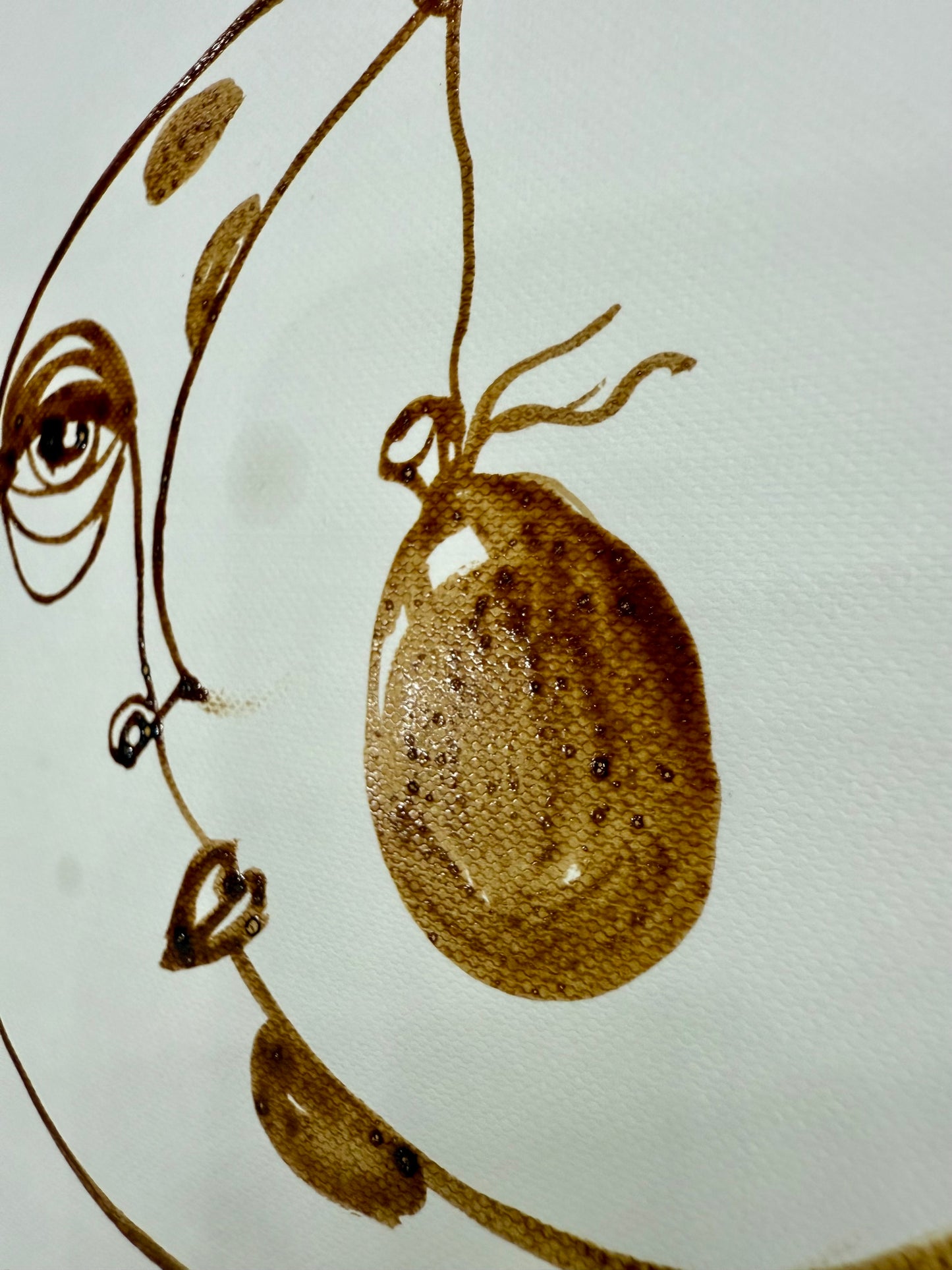 Wandering Moon – Original Coffee Art 6x6 (Signed, COA)