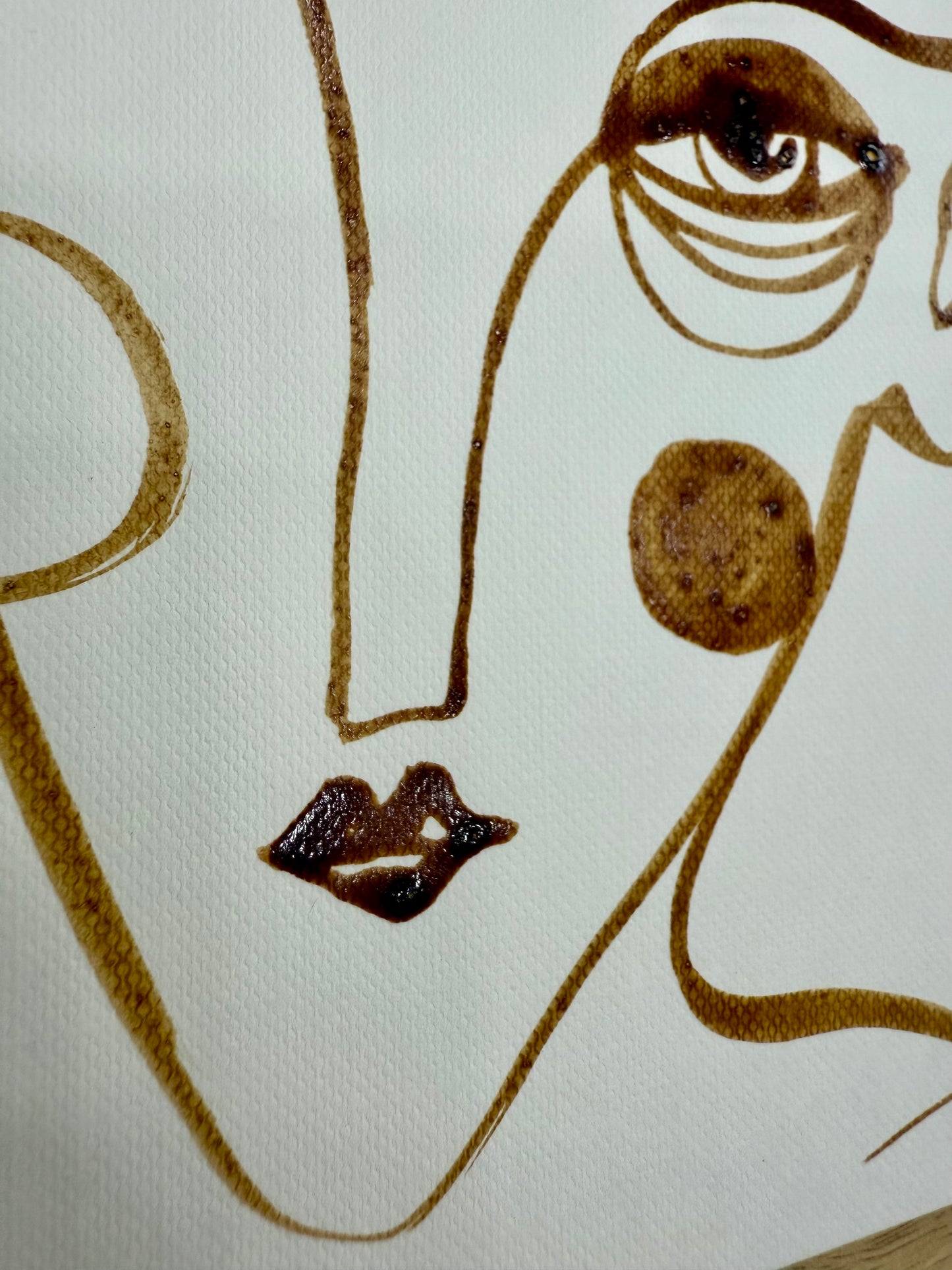 Coffee Muse – Original Coffee Art 6x6 (Signed, COA)