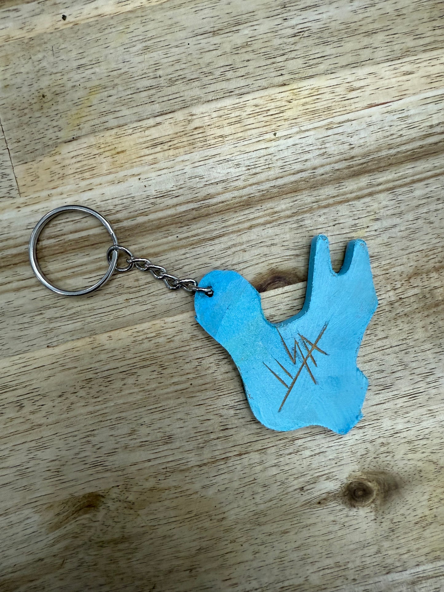 ๐น Handmade Wooden Keychain โ Mystic Fox Design โ Signed by Artist Lisa ๐น