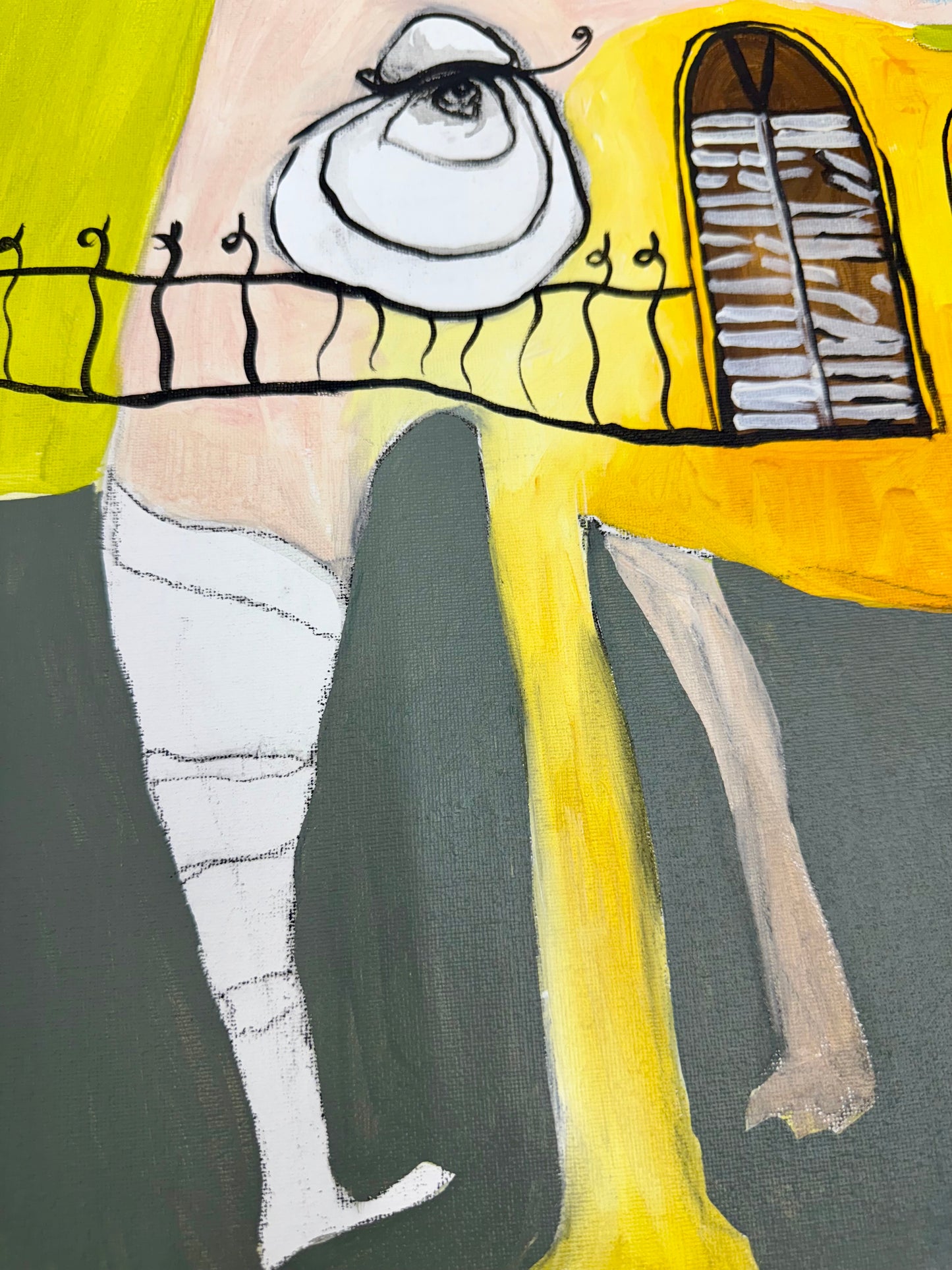 PAINTING ORIGINAL ACRYLIC ON CANVAS PANEL CUBAN ART 16”X20” By LISA.