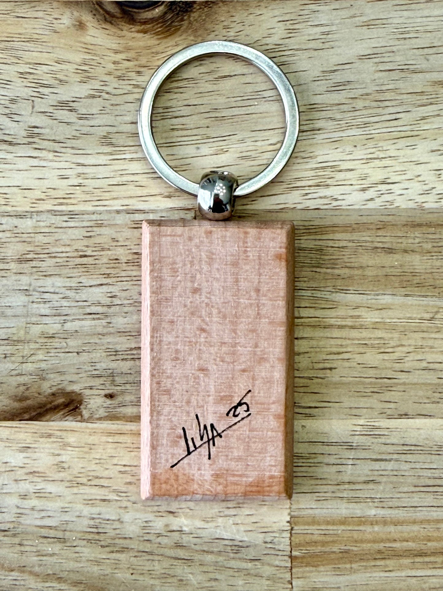 Hand-Painted Wooden Keychain – Signed by Lisa – Limited Edition.