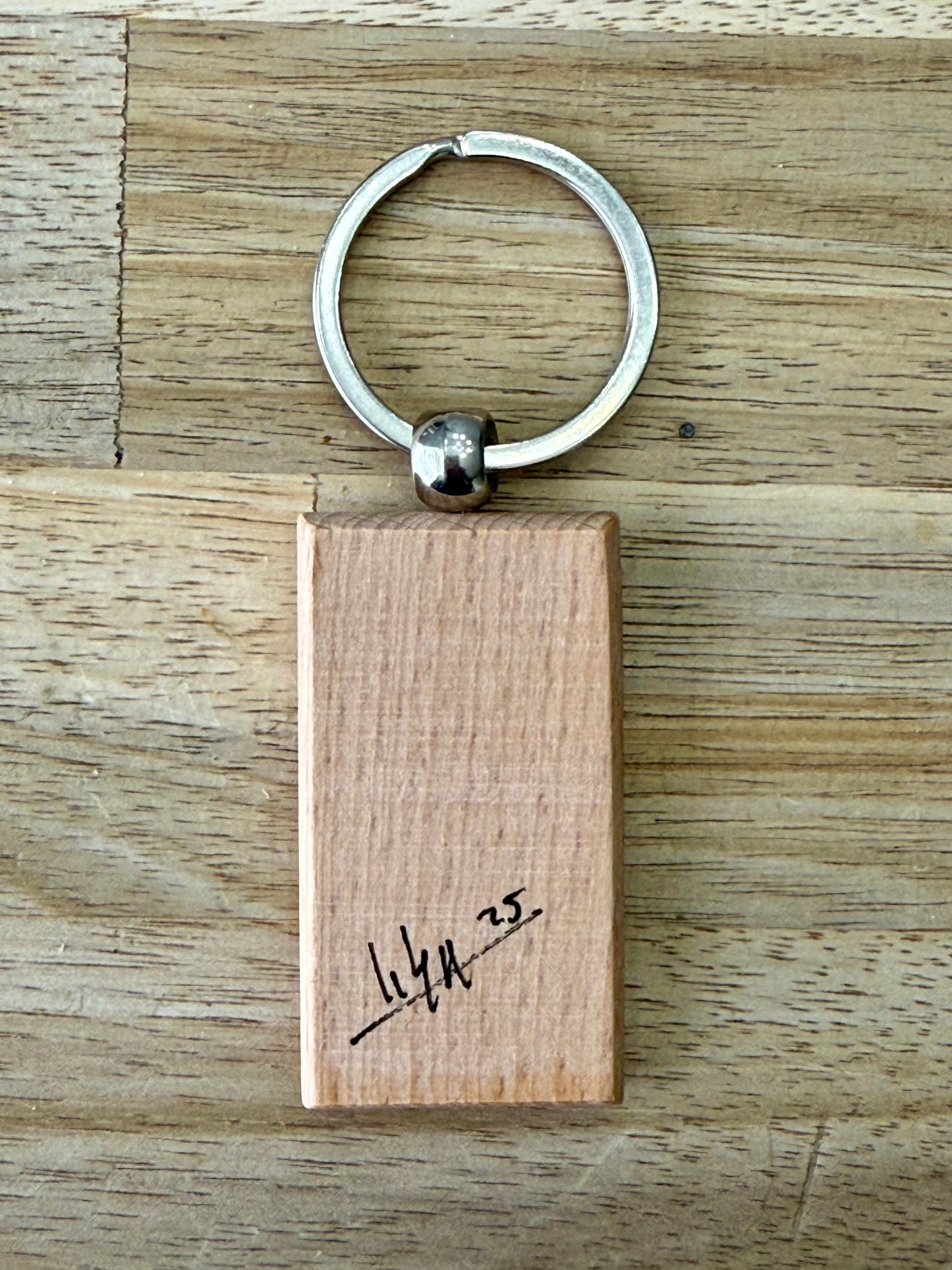 Hand-Painted Wooden Keychain – Signed by Lisa – Limited Edition