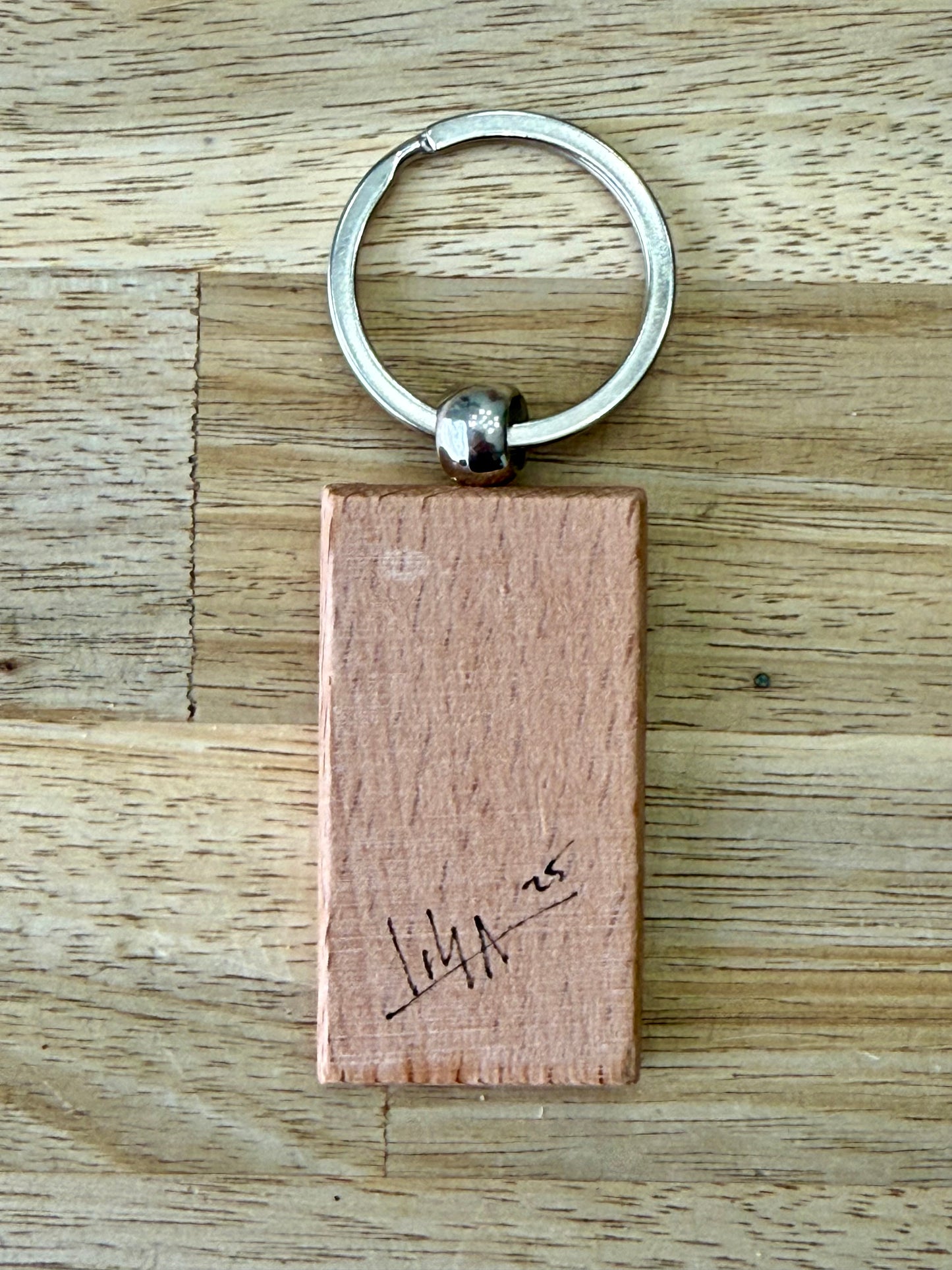 Hand-Painted Wooden Keychain – Signed by Lisa – Limited Edition