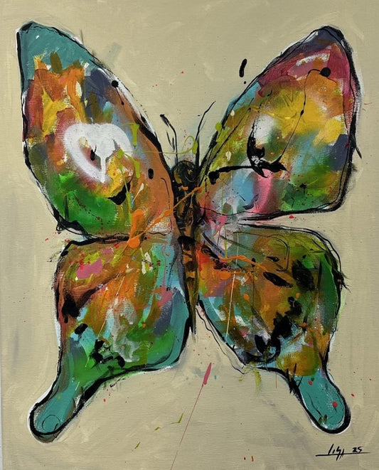 PAINTING ORIGINAL OIL/ACRYLIC/CHARCOAL ON CANVAS (READY TO HANG) 16”X20” By Lisa