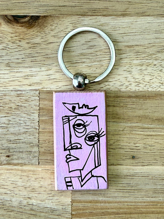 Hand-Painted Wooden Keychain – Signed by Lisa – Limited Edition