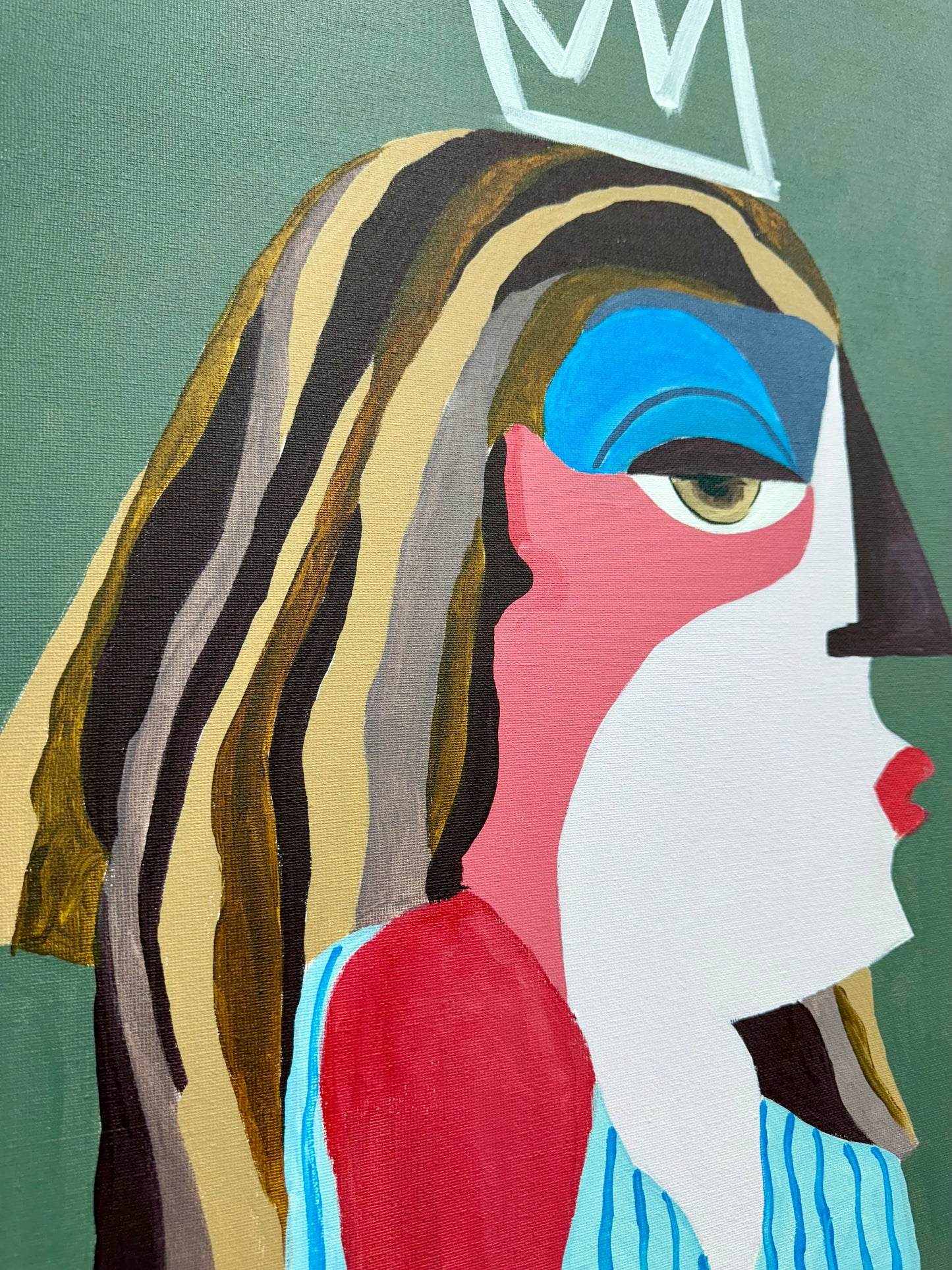 PAINTING ORIGINAL ACRYLIC  ON CANVAS CUBAN ART 24”x30” (READY TO HANG) By LISA.