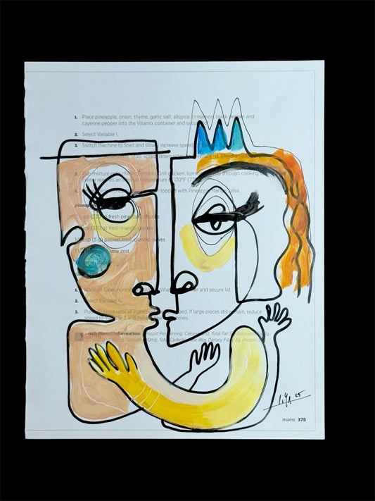 Original Acrylic/Oil Painting Cuban Art 8”x10” Artwork on Paper by LISA