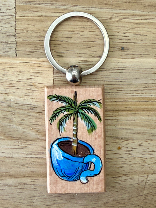 Hand-Painted Wooden Keychain – Signed by Lisa – Limited Edition