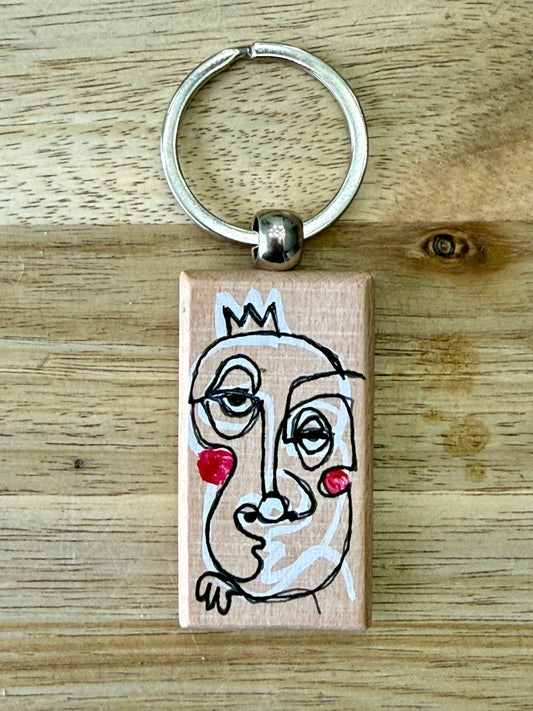Hand-Painted Wooden Keychain – Signed by Lisa – Limited Edition