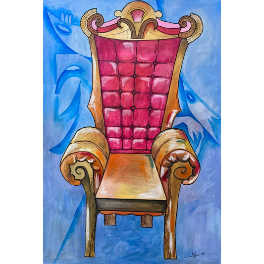 “The Throne of Silence” – Original Oil Painting on Canvas (30” x 43”) Signed