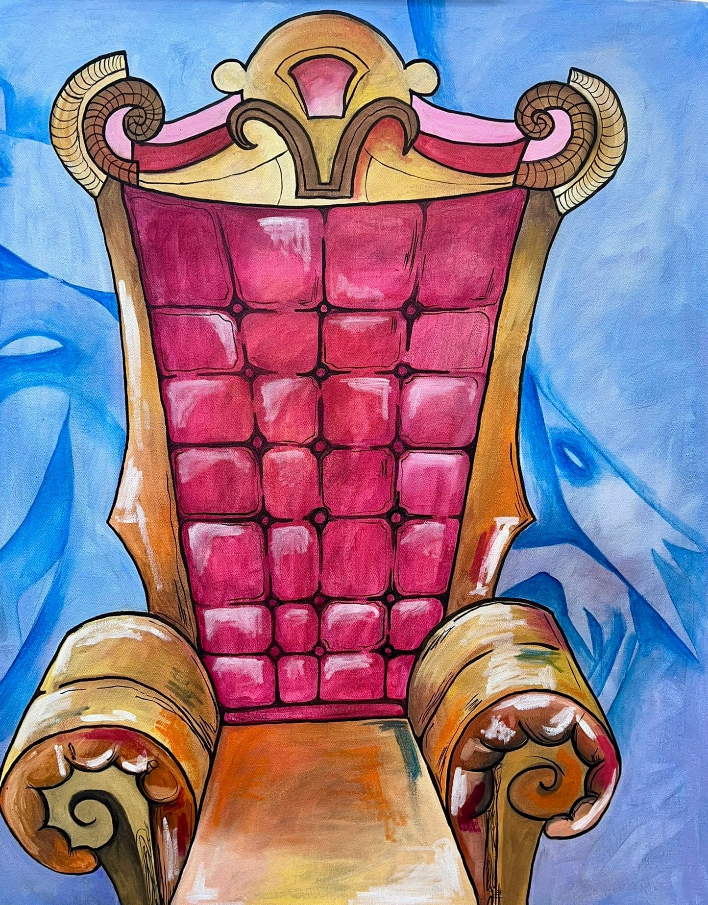 “The Throne of Silence” – Original Oil Painting on Canvas (30” x 43”) Signed