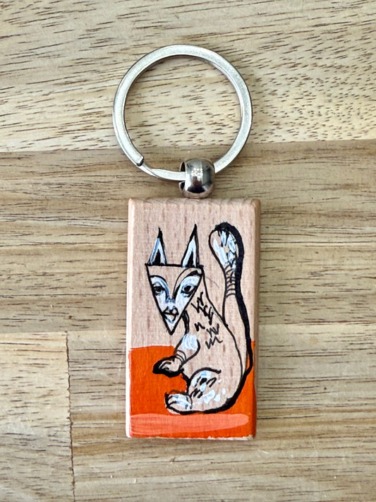 Hand-Painted Wooden Keychain – Signed by Lisa – Limited Edition