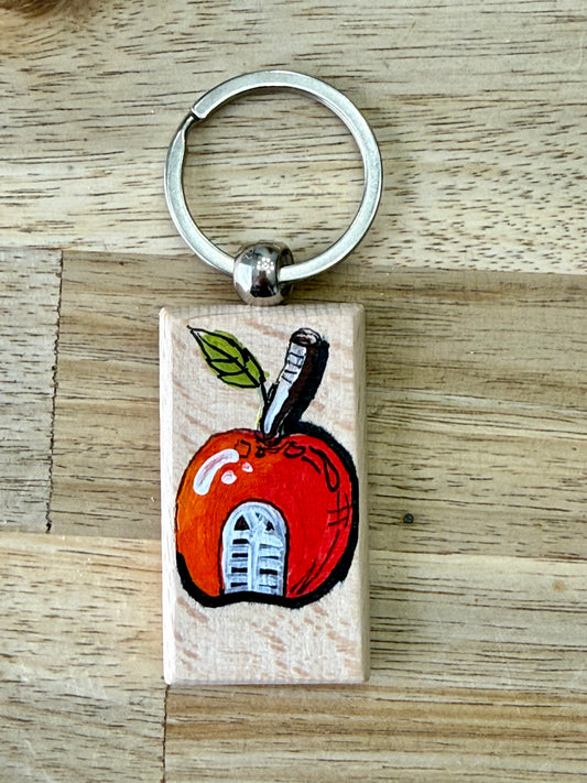 Hand-Painted Wooden Keychain – Signed by Lisa – Limited Edition