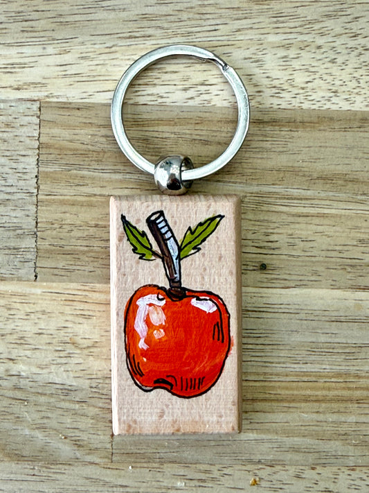 Hand-Painted Wooden Keychain – Signed by Lisa – Limited Edition