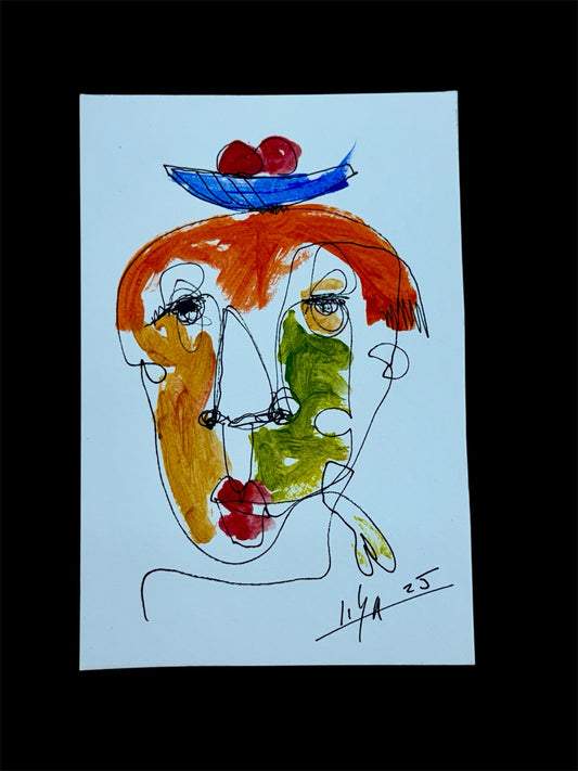“Fruit for Thought” – Original 4x6” Artwork by Lisa – Acrylic on Canson Paper – Signed (2025)