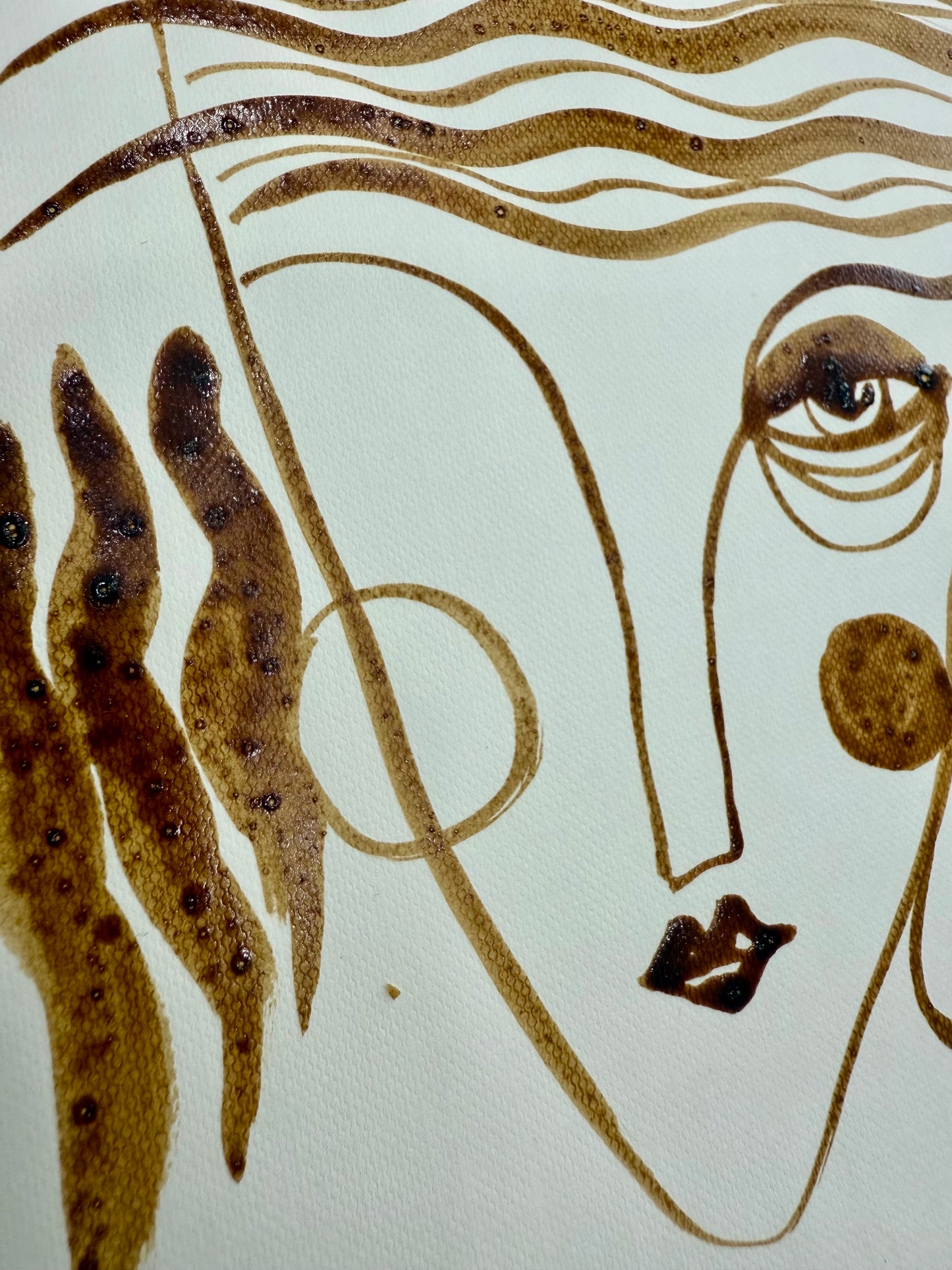 Coffee Muse – Original Coffee Art 6x6 (Signed, COA)