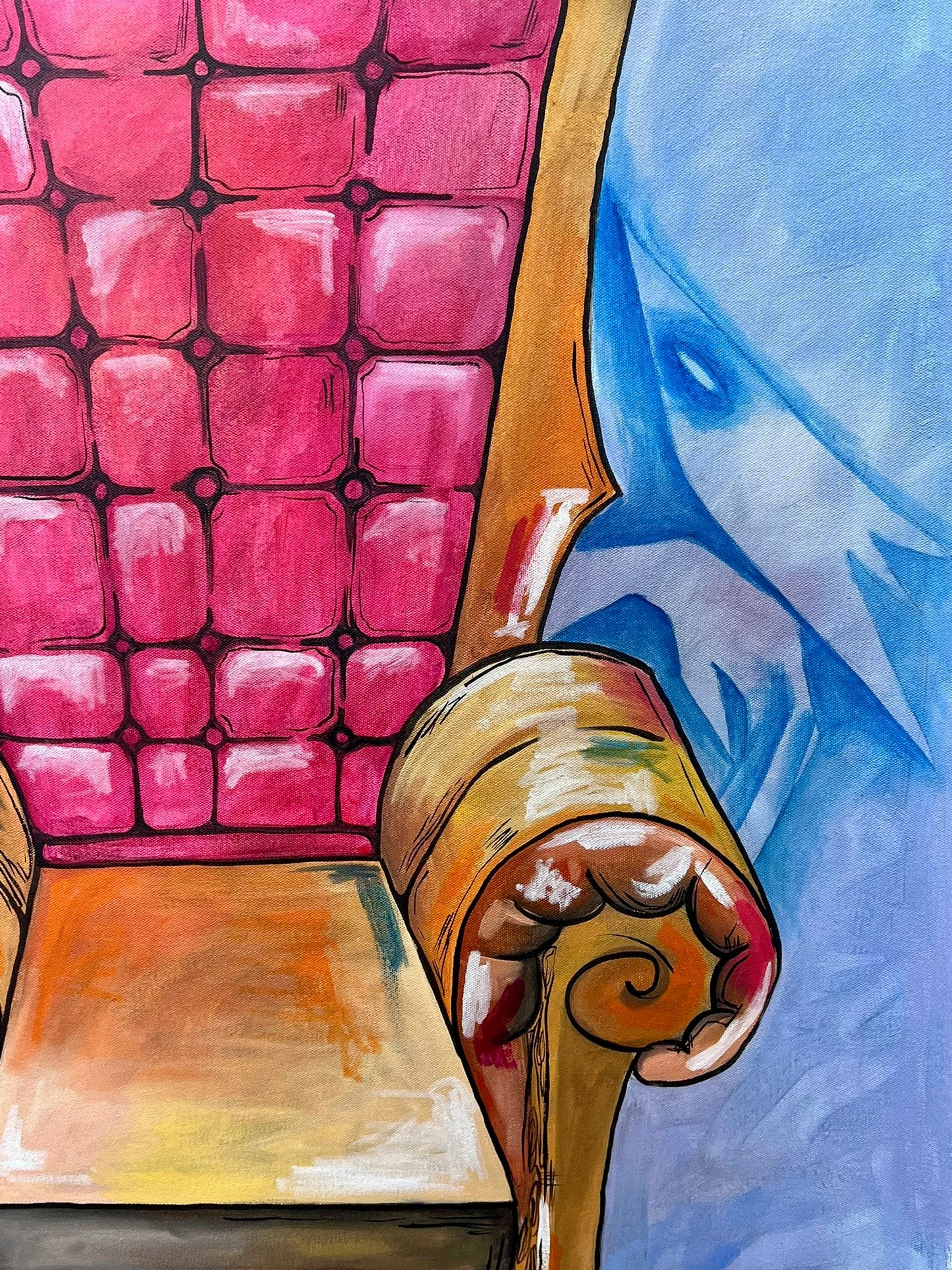 “The Throne of Silence” – Original Oil Painting on Canvas (30” x 43”) Signed
