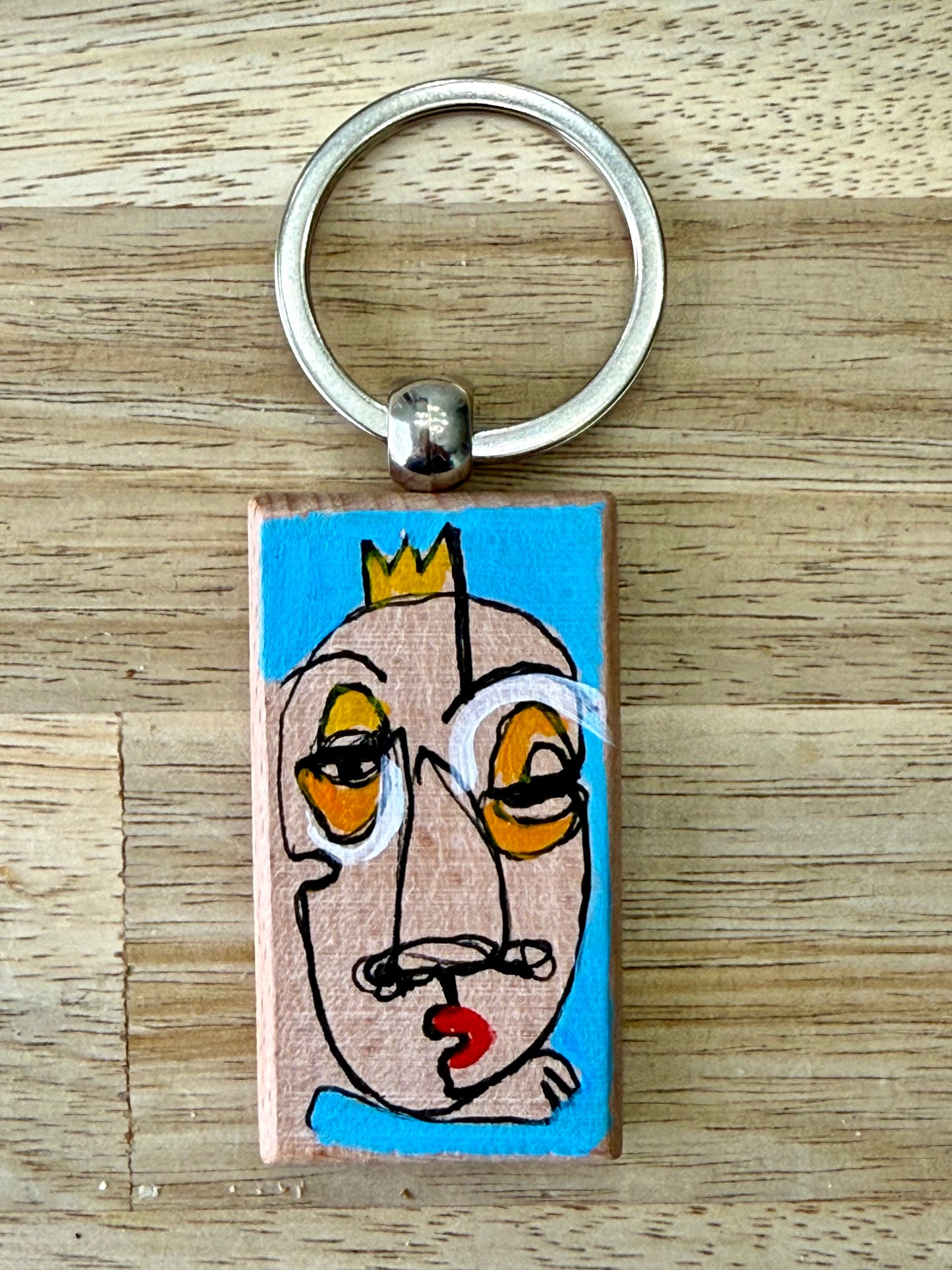 Hand-Painted Wooden Keychain – Signed by Lisa – Limited Edition