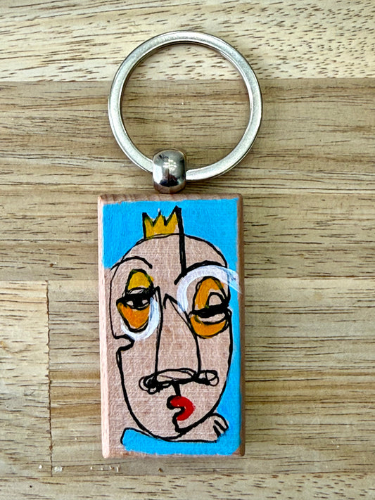 Hand-Painted Wooden Keychain – Signed by Lisa – Limited Edition