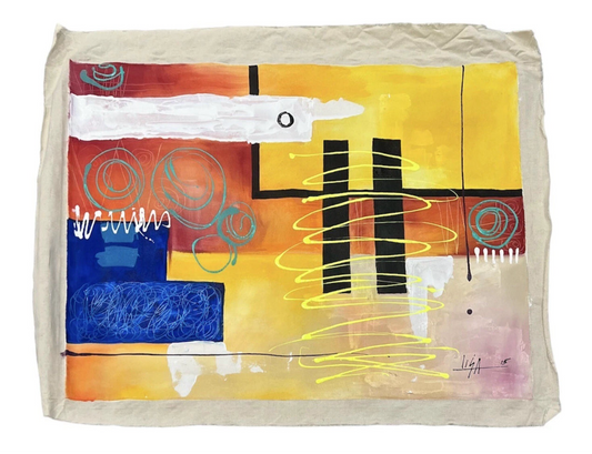 PAINTING ORIGINAL ACRYLIC ON CANVAS CUBAN ART 24X36” By LISA.