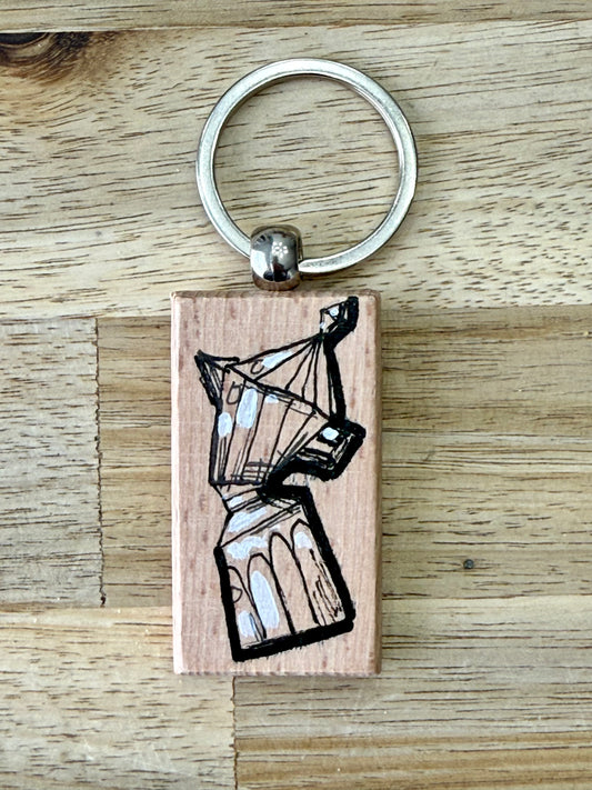 Hand-Painted Wooden Keychain – Signed by Lisa – Limited Edition