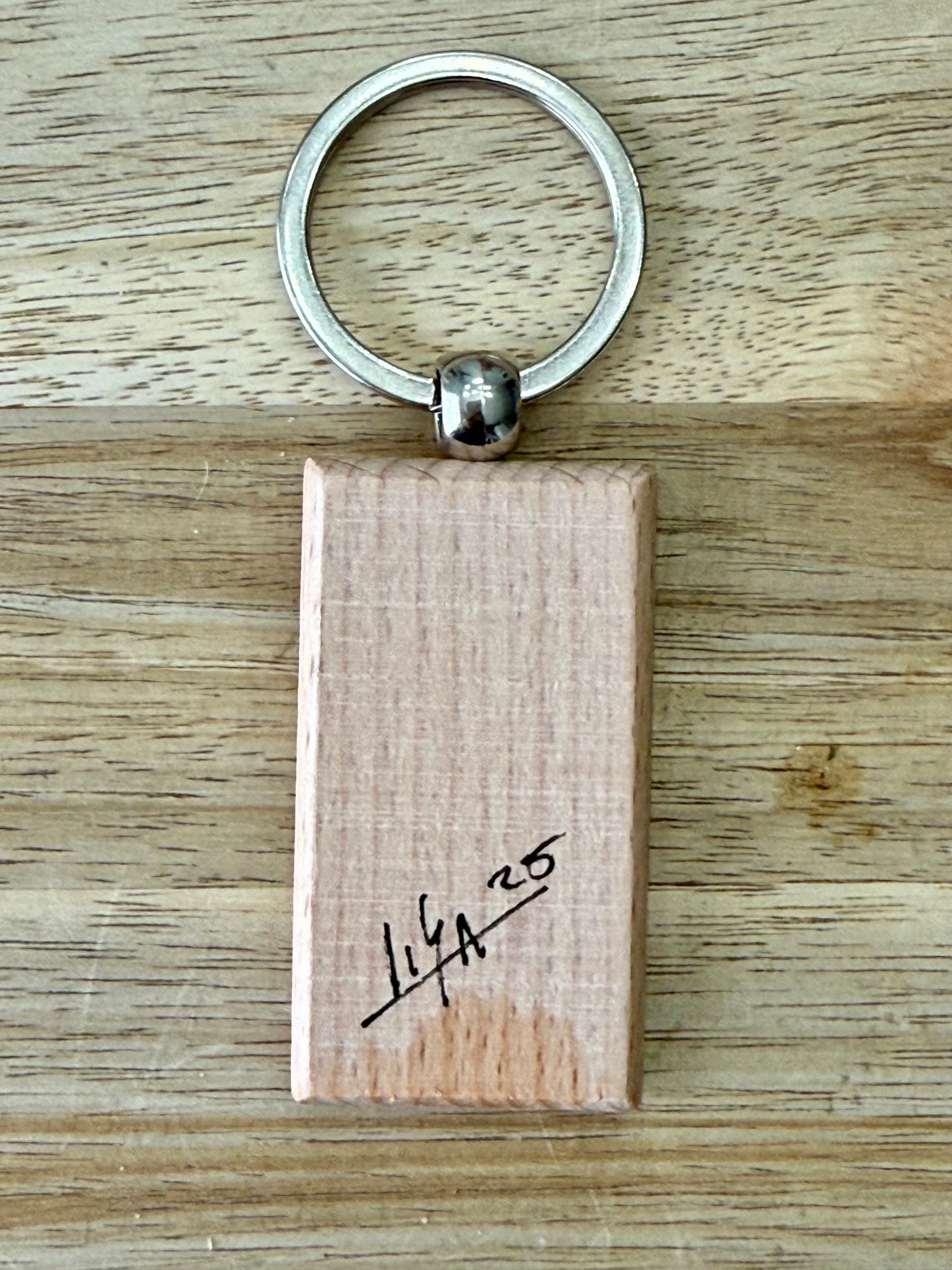 Hand-Painted Wooden Keychain – Signed by Lisa – Limited Edition