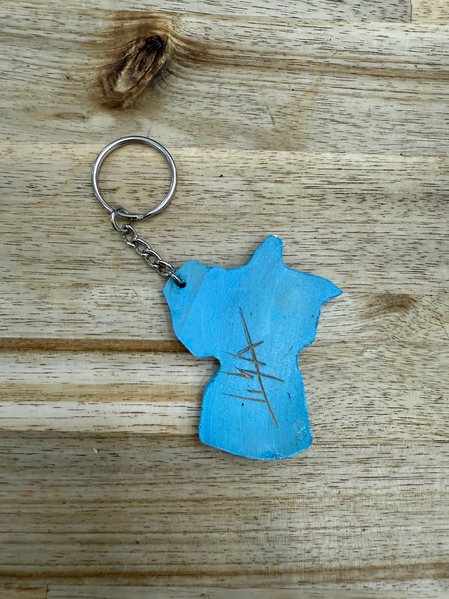 🔹 Hand-Painted Wooden Keychain – Moka Coffee Pot | Signed by Lisa | Limited Edition 🔹