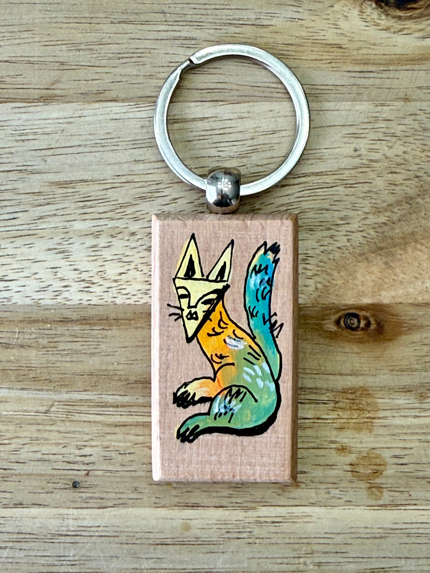 Hand-Painted Wooden Keychain – Signed by Lisa – Limited Edition
