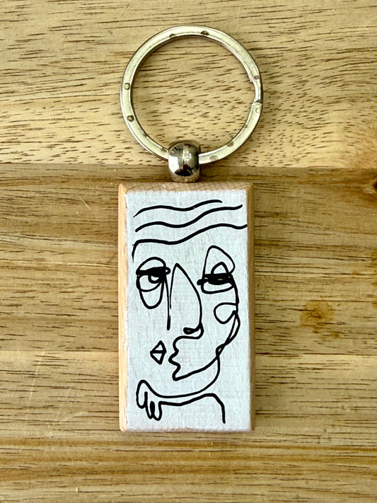 Hand-Painted Wooden Keychain – Signed by Lisa – Limited Edition