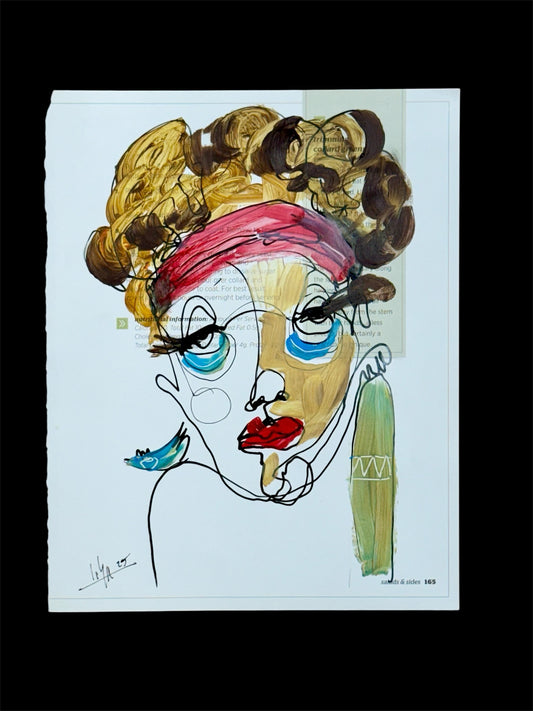 Original Acrylic/Oil Painting Cuban Art 8”x10” Artwork on Paper by LISA